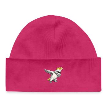 Cacatoès en train de s’essuyer - Bonnet bébé bio - hot pink - Devant