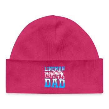 American Football Lineman - Baby Organic Beanie - hot pink - Front