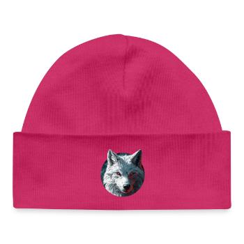 Wolf-Design - Baby Organic Mütze - hot Pink - Vorne