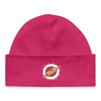 Wütendes Nudelholz Cartoon - Baby Organic Mütze - hot Pink - Vorne