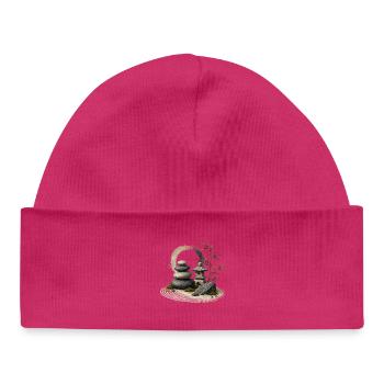Tranquillité du Jardin Zen - Bonnet bébé bio - hot pink - Devant