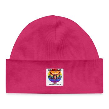 Funny Gay Pride Flamingo Design - Baby Organic Mütze - hot Pink - Vorne