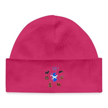 SCOTTISH AURA - Baby Organic Beanie - hot pink - Front