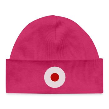 Drapeau japonais - Bonnet bébé bio - hot pink - Devant