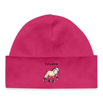 Happy Fjord Horse - Baby Organic Beanie - hot pink - Front