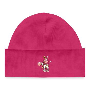 Ferme Animal - Bonnet bébé bio - hot pink - Devant