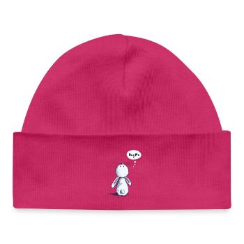 Hug Me Bunny - Baby Organic Beanie - hot pink - Front