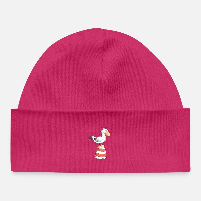 Petite mouette I vacances de la mer du Nord cadeau - Bonnet bébé bio - hot pink