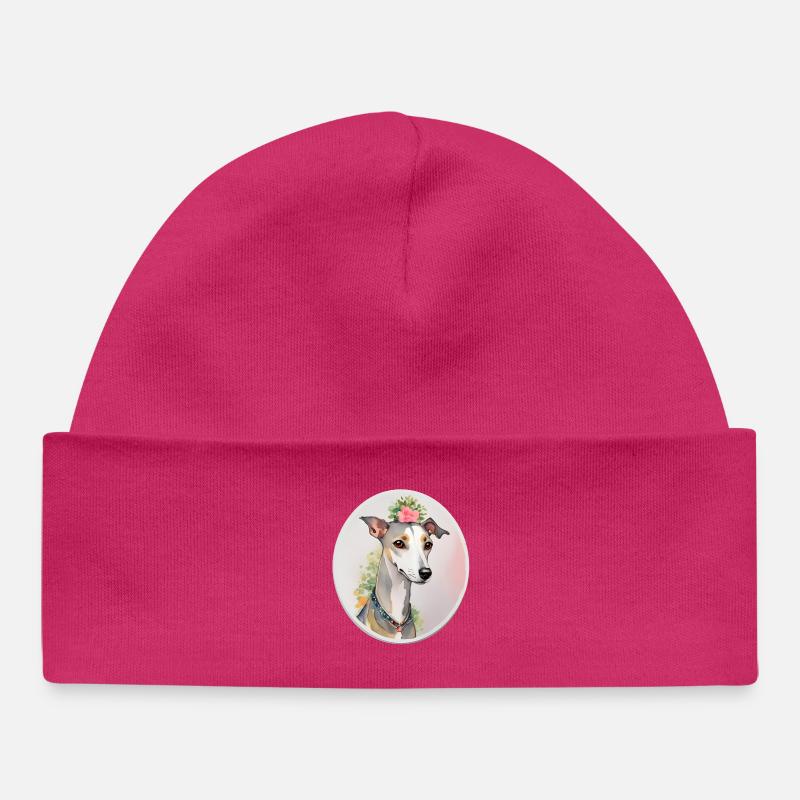 Whippet - Bonnet bébé bio - hot pink