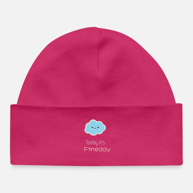 Aujourd’hui, c’est le beau jour - Bonnet bébé bio - hot pink