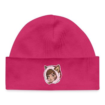 Le Petit Chaperon Rouge en petit loup - Bonnet bébé bio - hot pink - Devant