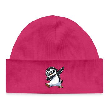 Cool Penguin Dab Lunettes de soleil Dessin animé - Bonnet bébé bio - hot pink - Devant