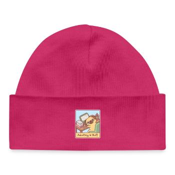 Surmené Triste Carlin Adulte Est Drôle - Bonnet bébé bio - hot pink - Devant