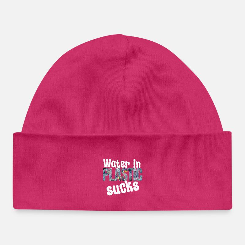 L’eau dans le plastique est gênante - Bonnet bébé bio - hot pink