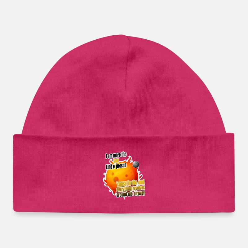 Je suis plutôt du genre Soleil - Bonnet bébé bio - hot pink