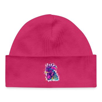 Art du coq Graffiti - Bonnet bébé bio - hot pink - Devant
