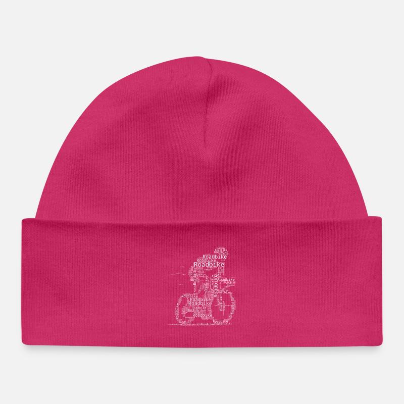Attention aux fans de vélo de route, déclaration simple - Bonnet bébé bio - hot pink