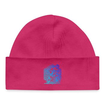 Einfach Roadbike zeitloses Design - Baby Organic Mütze - hot Pink - Vorne