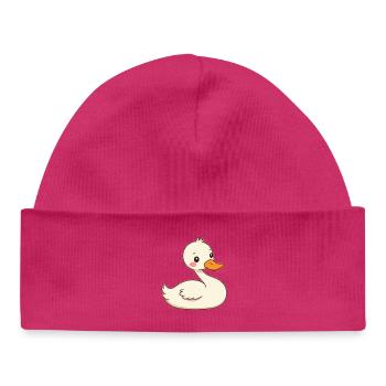 cygne - Bonnet bébé bio - hot pink - Devant