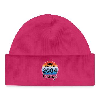 Hergestellt im Vintage Anniversary 2004 - Baby Organic Mütze - hot Pink - Vorne