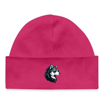 Wolf-Husky-Sonnenbrille - Baby Organic Mütze - hot Pink - Vorne
