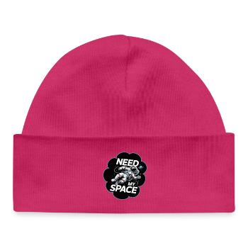 Raumfahrt Spruch Need My Space - Baby Organic Mütze - hot Pink - Vorne