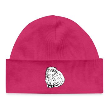 Fat Cat - Baby Organic Beanie - hot pink - Front