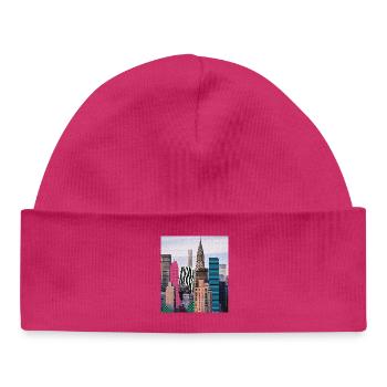 NYC - Baby Organic Beanie - hot pink - Front