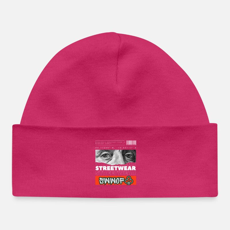 Collage Streetwear Traumatisme Humanité - Bonnet bébé bio - hot pink