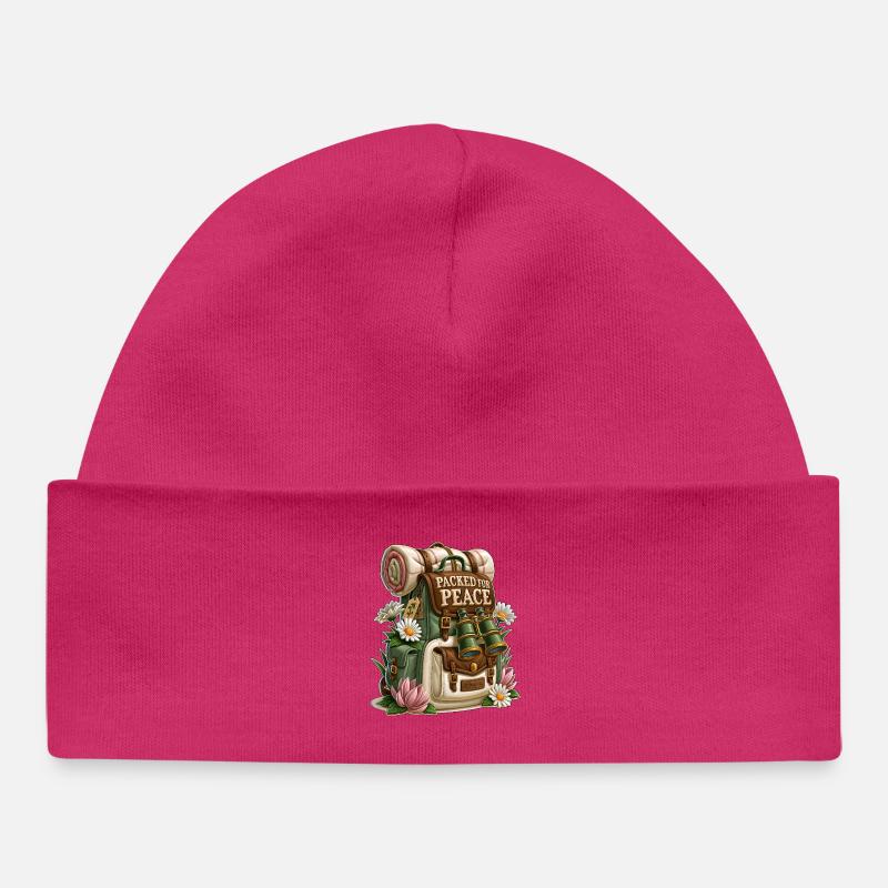 Packed for Peace Hiking Backpack - Baby Organic Beanie - hot pink