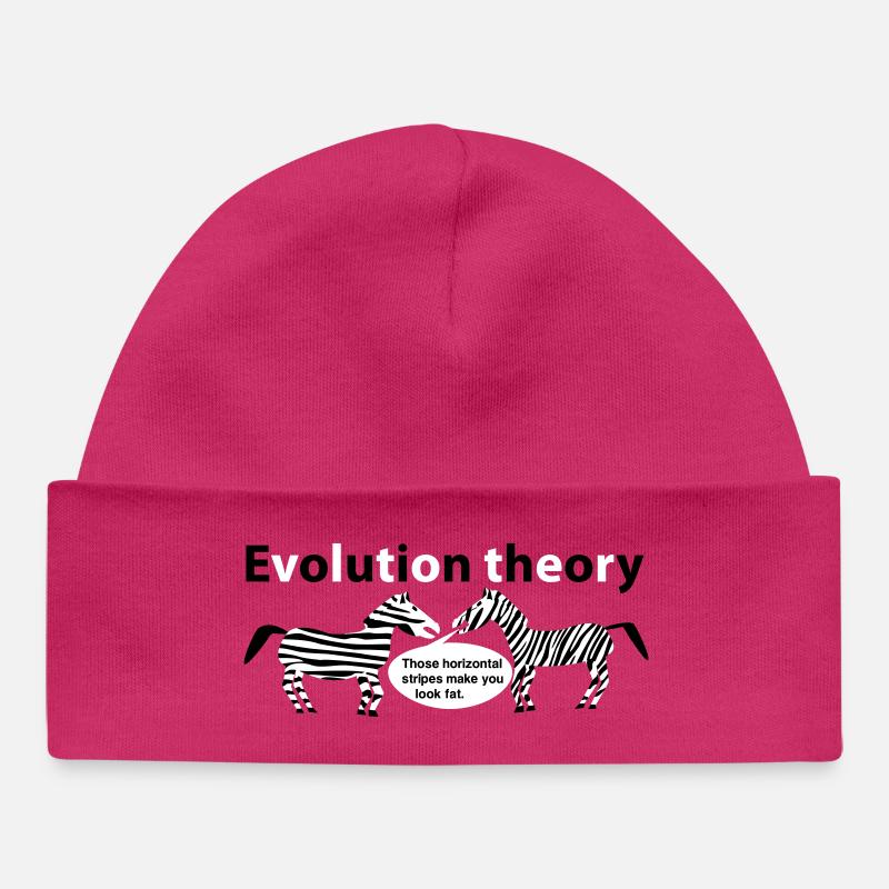 Zebras der Evolutionstheorie - Baby Organic Mütze - hot Pink