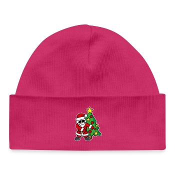 Sapin de Noël père Noël FLOSS DANCE FLOSSING - Bonnet bébé bio - hot pink - Devant