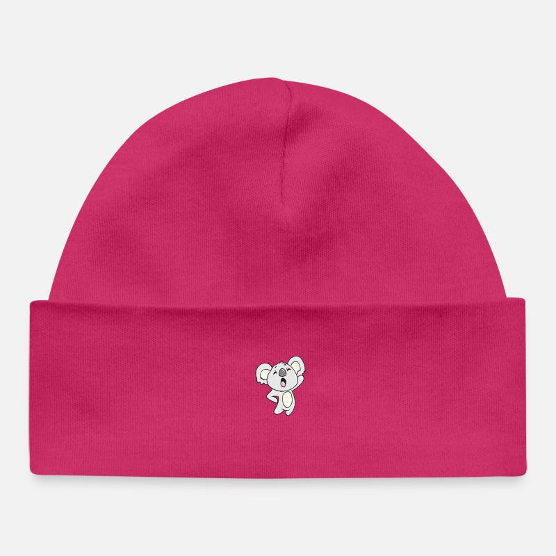 koala - Bonnet bébé bio - hot pink