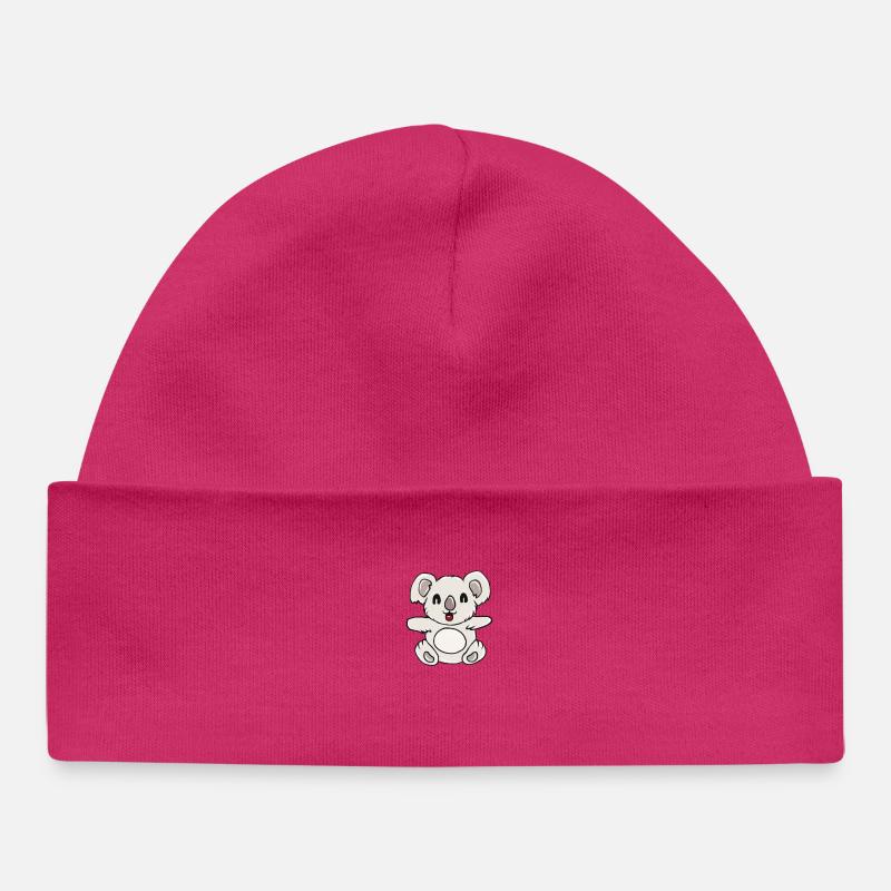 koala - Bonnet bébé bio - hot pink