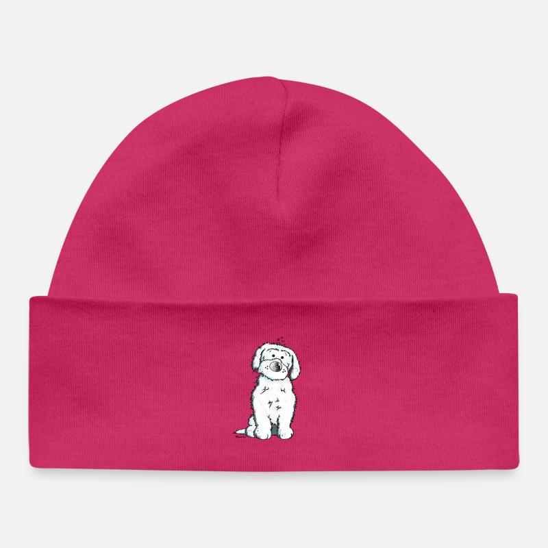Bichon Maltaise Chien - Bonnet bébé bio - hot pink