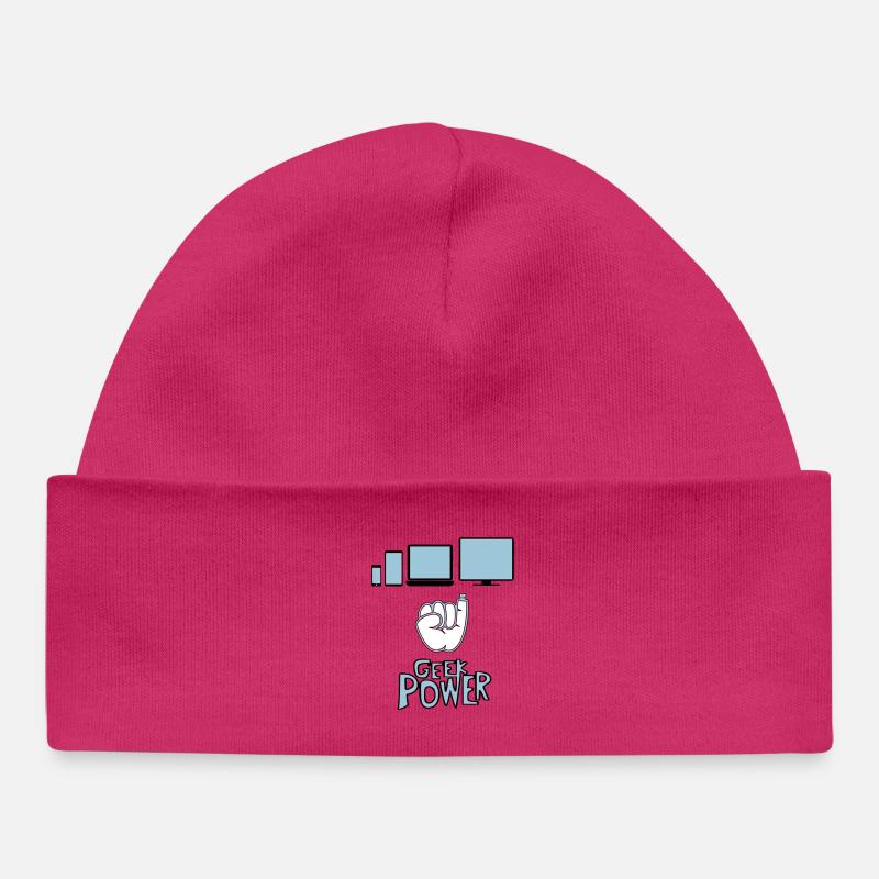 Geek - Baby Organic Beanie - hot pink