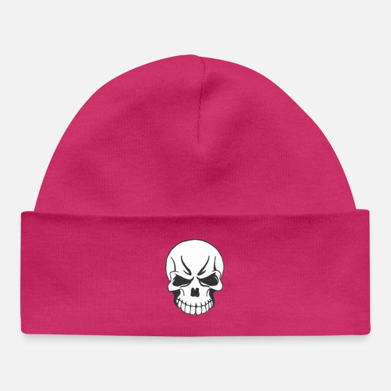 SKULL COMIC STYLE - Bonnet bébé bio - hot pink