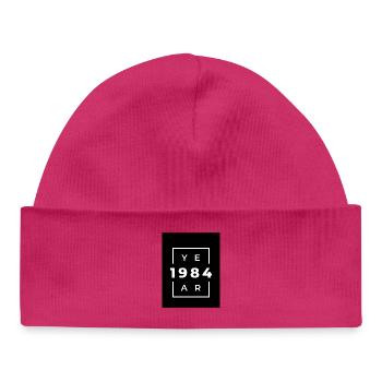 Design Numérique Année 1984 Rétro Moderne - Bonnet bébé bio - hot pink - Devant