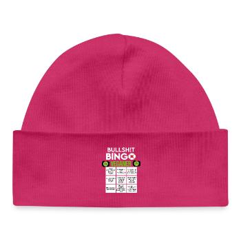 BINGO BULLSHIT VEGANER VEGAN - Baby Organic Mütze - hot Pink - Vorne
