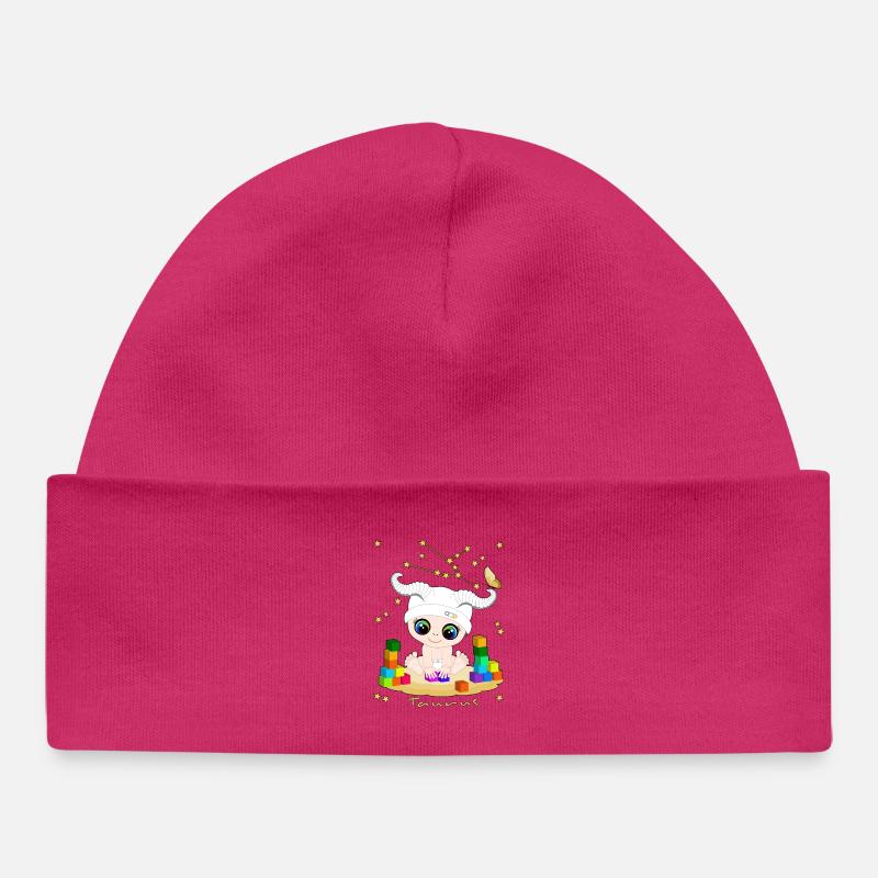 sternzeichen_taurus - Baby Organic Mütze - hot Pink