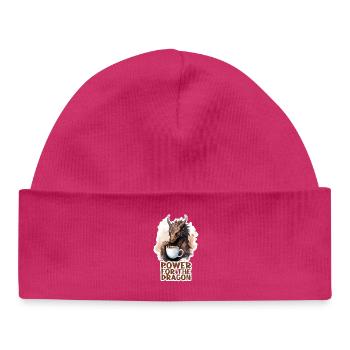 Kaffee Power Für Drachen RPG Shirt - Baby Organic Mütze - hot Pink - Vorne