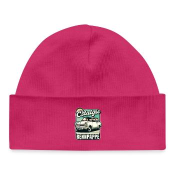 Ostalgie Rennpappe – 601 Trabi DDR Retro - Baby Organic Mütze - hot Pink - Vorne