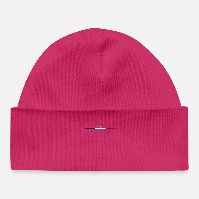 Drapeau France Tour Eiffel Élégance Parisienne - Bonnet bébé bio - hot pink