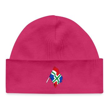 Flagge der Provinz Groningen - Baby Organic Mütze - hot Pink - Vorne