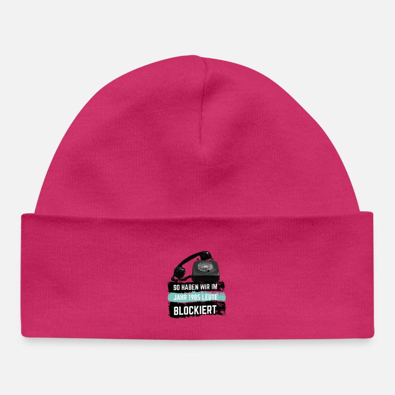 C’est ainsi que nous avons bloqué des gens en 1985 - Bonnet bébé bio - hot pink