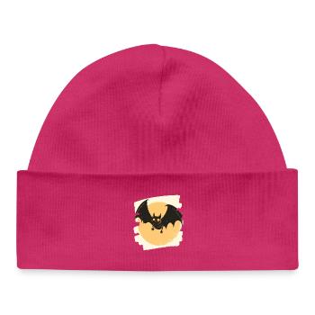 Chauve-souris rétro - Bonnet bébé bio - hot pink - Devant
