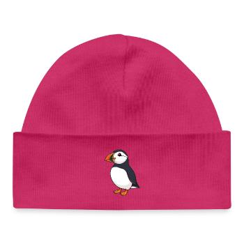 Papageientaucher Puffin - Baby Organic Beanie - hot pink - Front
