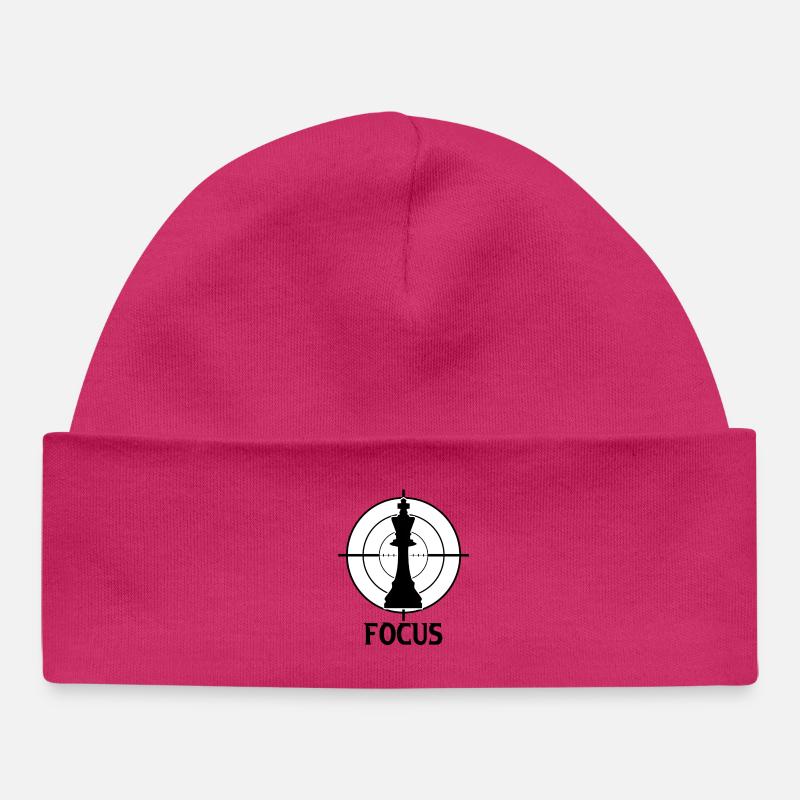Échecs - Bonnet bébé bio - hot pink