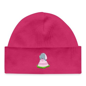 Nashorn Braut Schleier Hochzeit - Baby Organic Mütze - hot Pink - Vorne