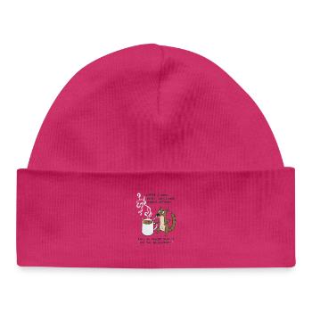 Kaffee Notfall Beutier Eichhörnchen Kippe  - Baby Organic Mütze - hot Pink - Vorne